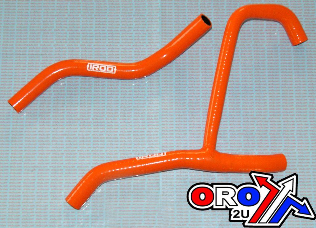 HOSE KIT Y KTM 2pcs XC450 520 08-11, SILICONE RADIATOR ORANGE ATV, IROD 010508