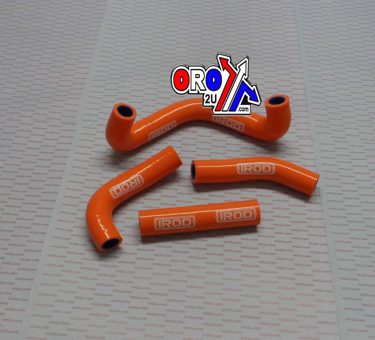 HOSE KIT 4pcs KTM SX50 2009-12, SILICONE RADIATOR ORANGE, IROD 010064