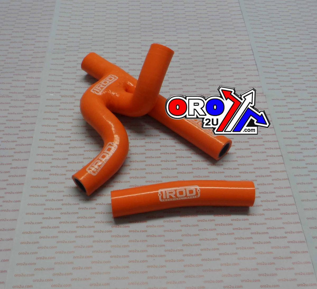 HOSE F KIT 2pcs KTM EXC250/300 08-11, SILICONE RADIATOR ORANGE, IROD 010073