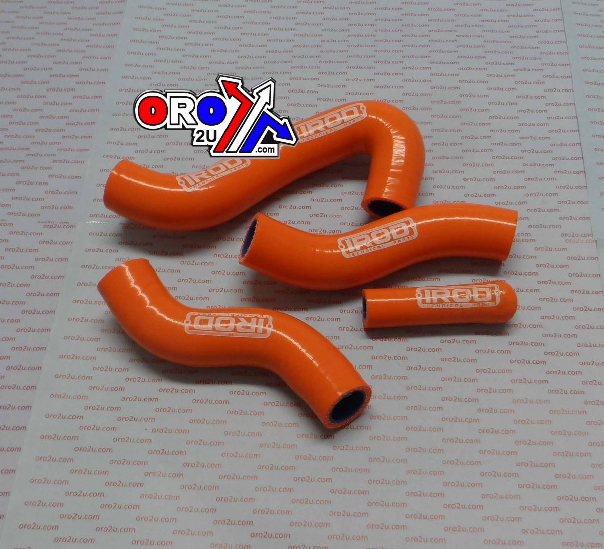 HOSE KIT 4pcs KTM EXC450 EXC500 12-13, SILICONE RADIATOR ORANGE, IROD 010075