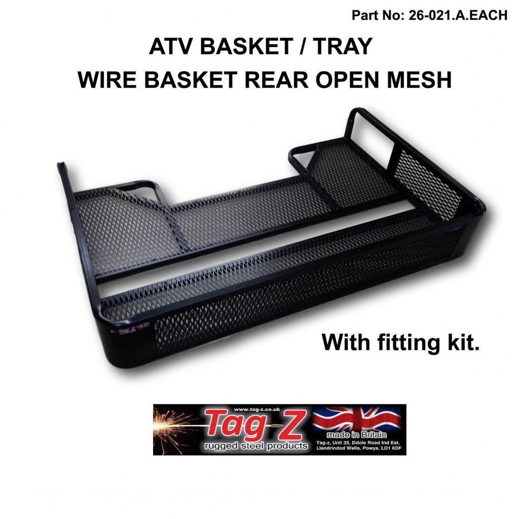 ATV STEEL CARGO RACK / WIRE BASKET, SIZE : 104x70x16.5cm TAG-Z, WITH FITTING KIT