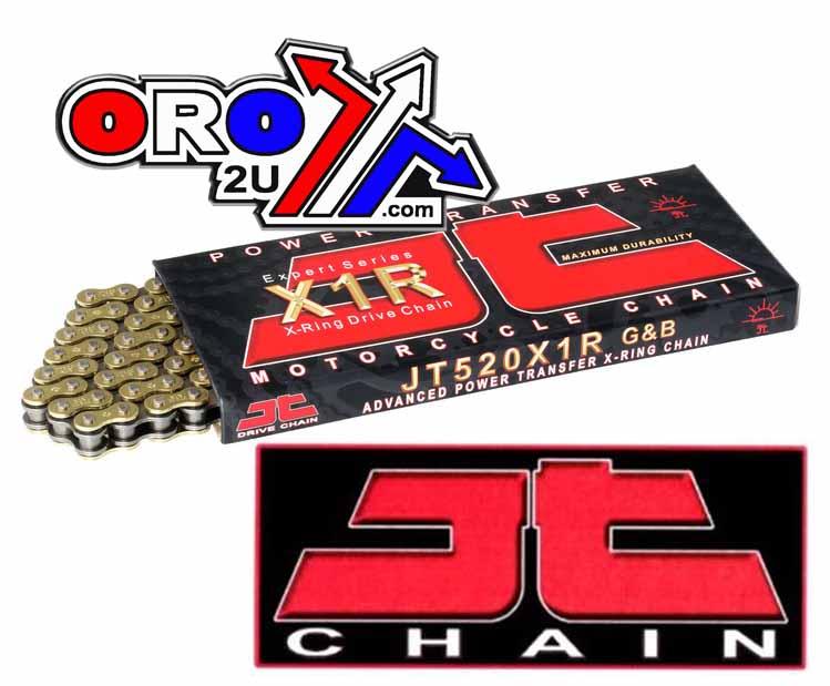DRIVE CHAIN HEAVY DUTY X-RING CHAIN 520X1R 120L GOLD-BLACK JTC520X1RGB120DL