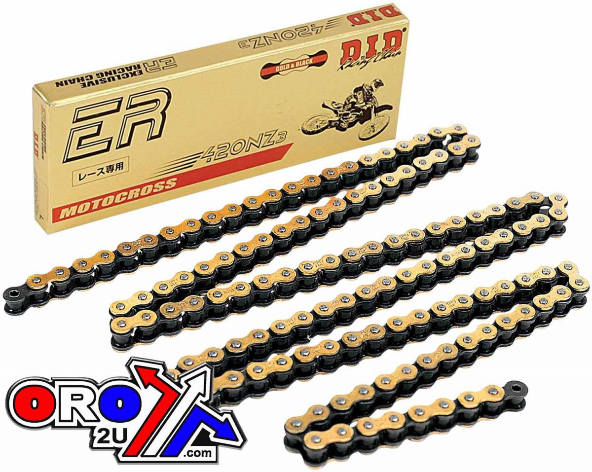 DID 420NZ3 SDH CHAIN 120L G&B (RJ), DID420NZGB120, GOLD&BLACK LINKS, DID420NZ3GB120