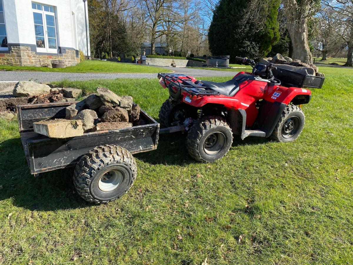 ATV BOX TRAILER 600KG 2Wheel, QUAD BIKE TRAILER / BLACK, EXTRA CARRIAGE CHARGE!!