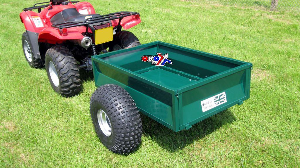 ATV BOX TRAILER 600KG 2WHEEL QUAD BIKE TRAILER GREEN EXTRA CARRIAGE CHARGE!!