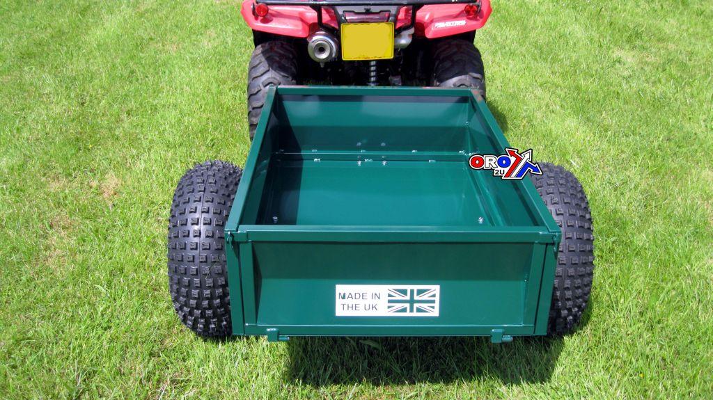 ATV BOX TRAILER 600KG 2WHEEL QUAD BIKE TRAILER GREEN EXTRA CARRIAGE CHARGE!!