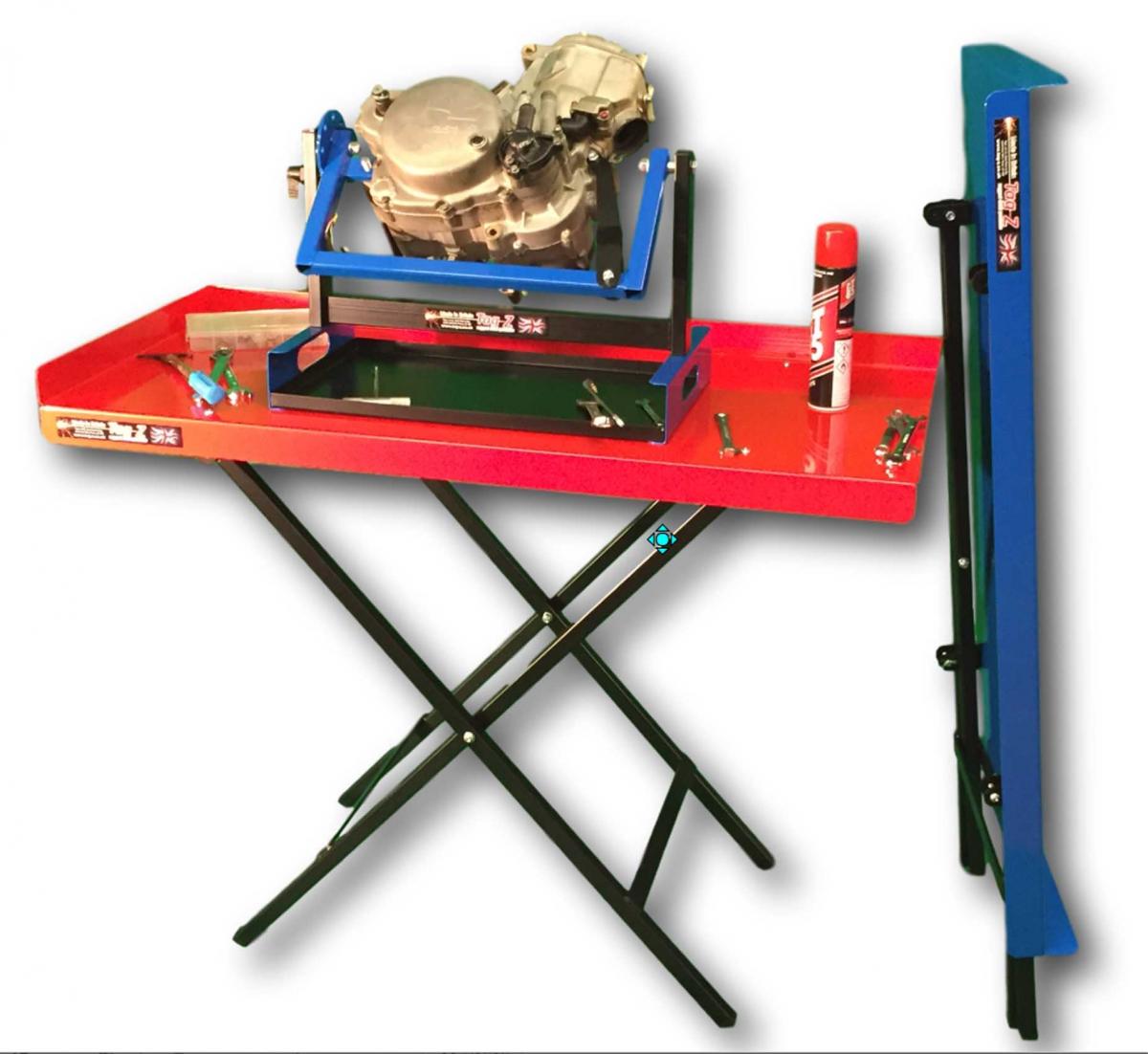 TAG-Z PRO FOLDING X-BENCH, RED / TABLE / WORK TOP