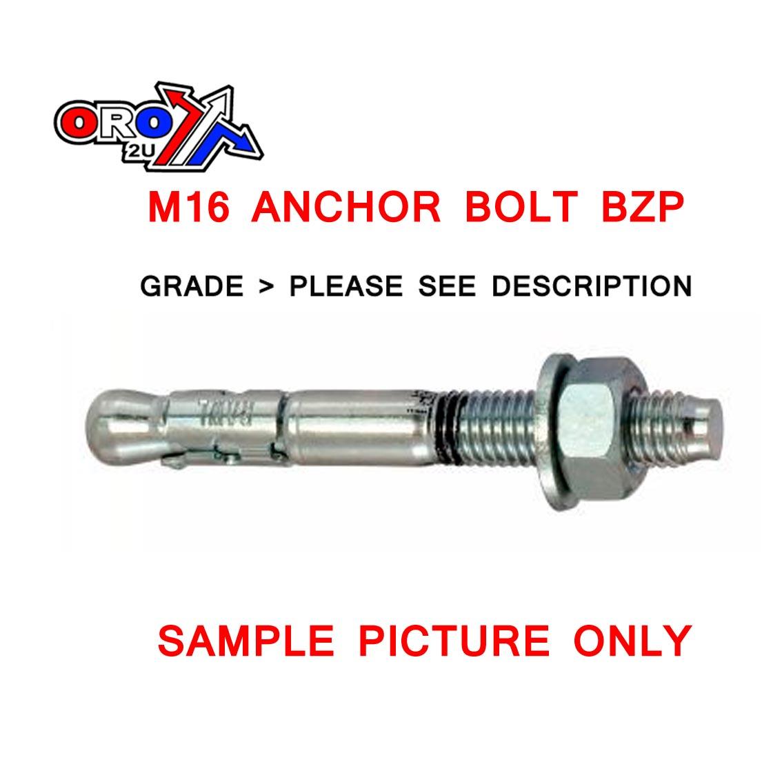 M16X90 ANCHOR BOLT BZP EACH