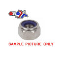 M10x1.00mm NYLON LOCK NUT BZP, SPECIAL PITCHSLIM/THIN 10x17, EACH