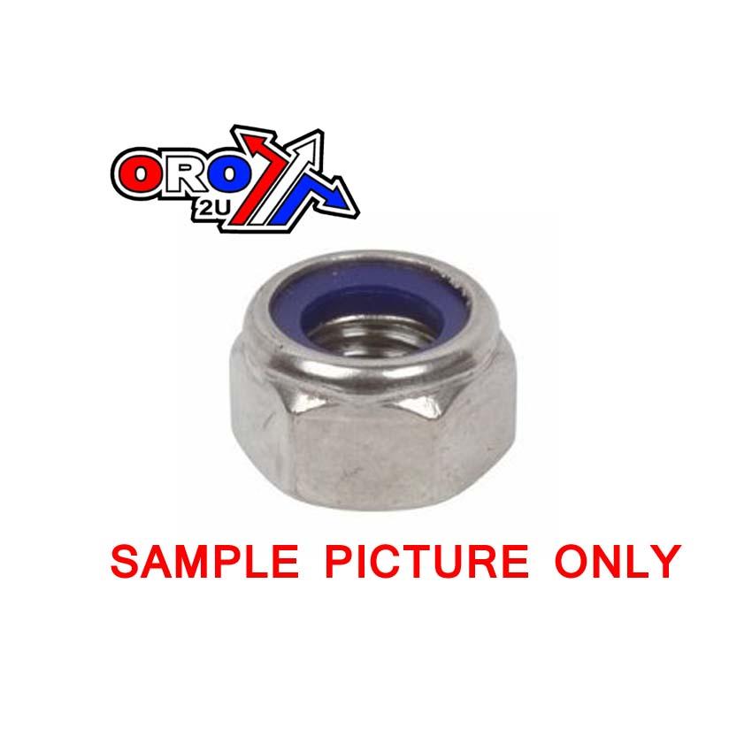 M10x1.00mm NYLON LOCK NUT BZP, SPECIAL PITCHSLIM/THIN 10x17, EACH
