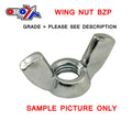 M10 STANDARD WING NUT BZP