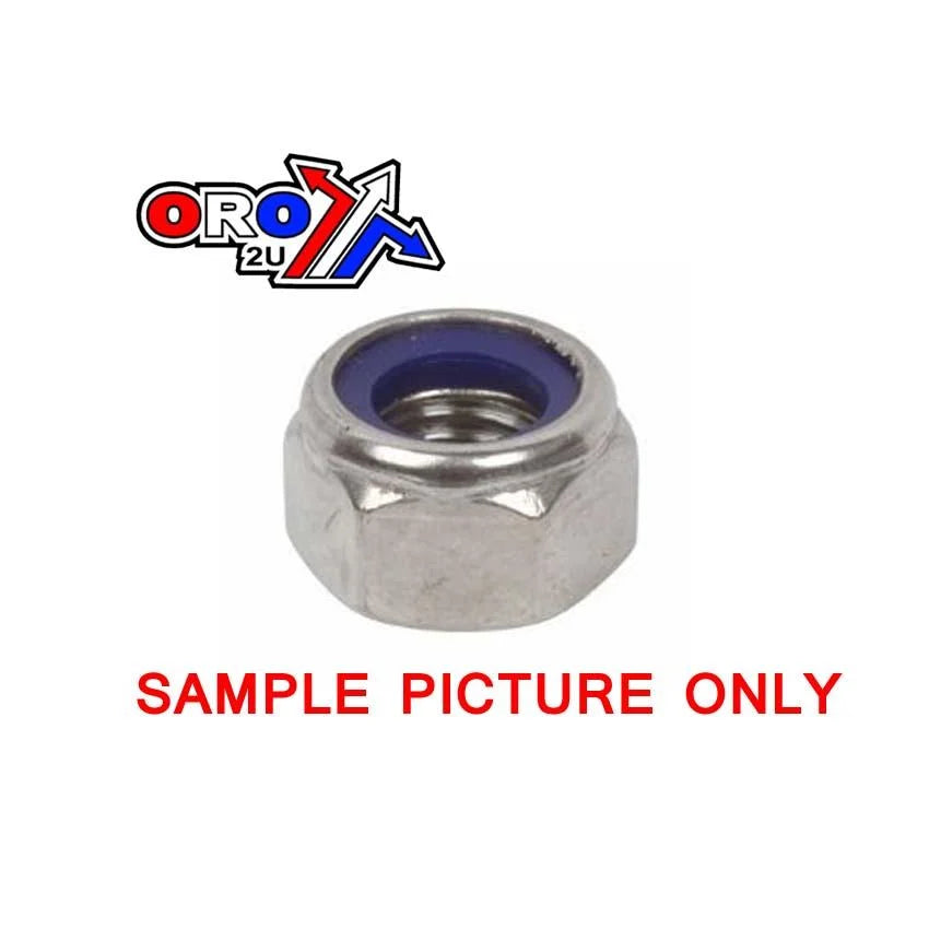 M16x1.50mm FINE NYLON LOCK NUT BZP EACH, REGULAR