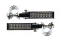 FOOT REST PEG SET UNIVERSAL FOLDING STEEL ALL CHROME FINISH