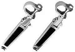 FOOT PEG SET BLACK RUBBER, EMGO 50-85408