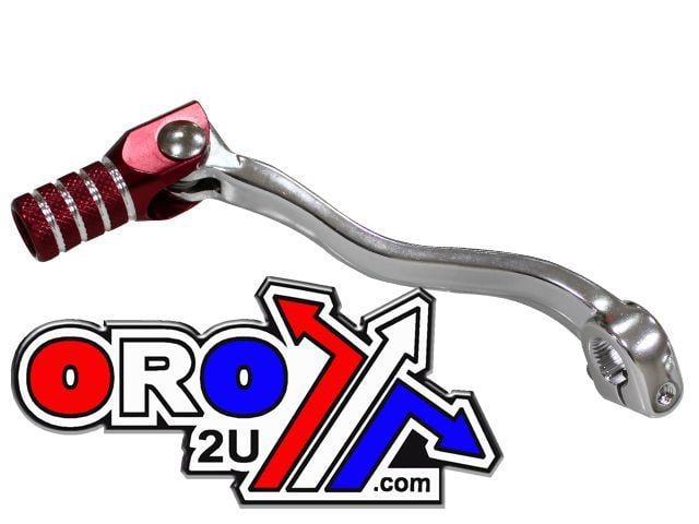 GEAR LEVER SHIFT 04-09 CRF250, SILVER / RED TIP MX-06133-1RD