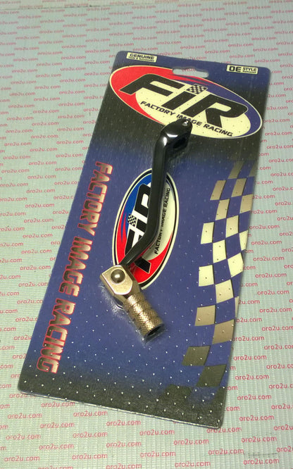 GEAR LEVER BLACK KX 125 03-05, ALUMINIUM FORGED 13156-1493, FIR BRAND, BLACK & TITANIUM