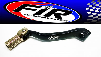 GEAR LEVER BLACK KX 125 03-05, ALUMINIUM FORGED 13156-1493, FIR BRAND, BLACK & TITANIUM
