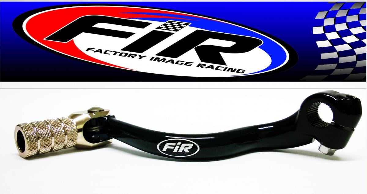 GEAR LEVER BLACK KX 250 03-07, ALUMINIUM FORGED 13156-0049, FIR BRAND, BLACK & TITANIUM