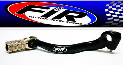 GEAR LEVER BLACK KX 250 03-07, ALUMINIUM FORGED 13156-0049, FIR BRAND, BLACK & TITANIUM