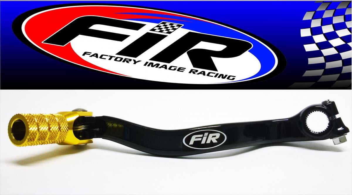 GEAR LEVER SHIFT RM 80 85, ALUMINIUM FORGED 25600-02B01, FIR BRAND, BLACK & GOLD