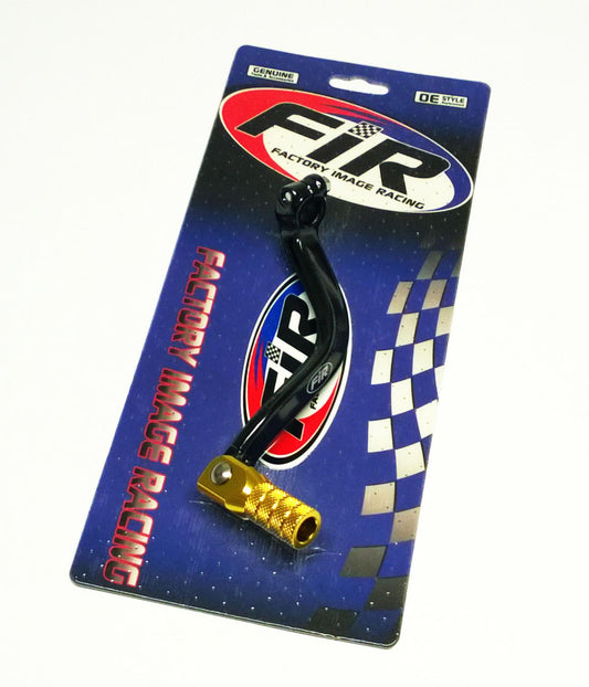 GEAR LEVER SHIFT RM 250 94-08, ALUMINIUM FORGED 2560028E11, FIR BRAND, BLACK & GOLD