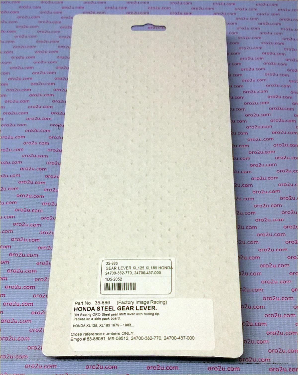 GEAR LEVER STEEL XL125 XL185HONDA, 24700-382-770, 24700-437-000
