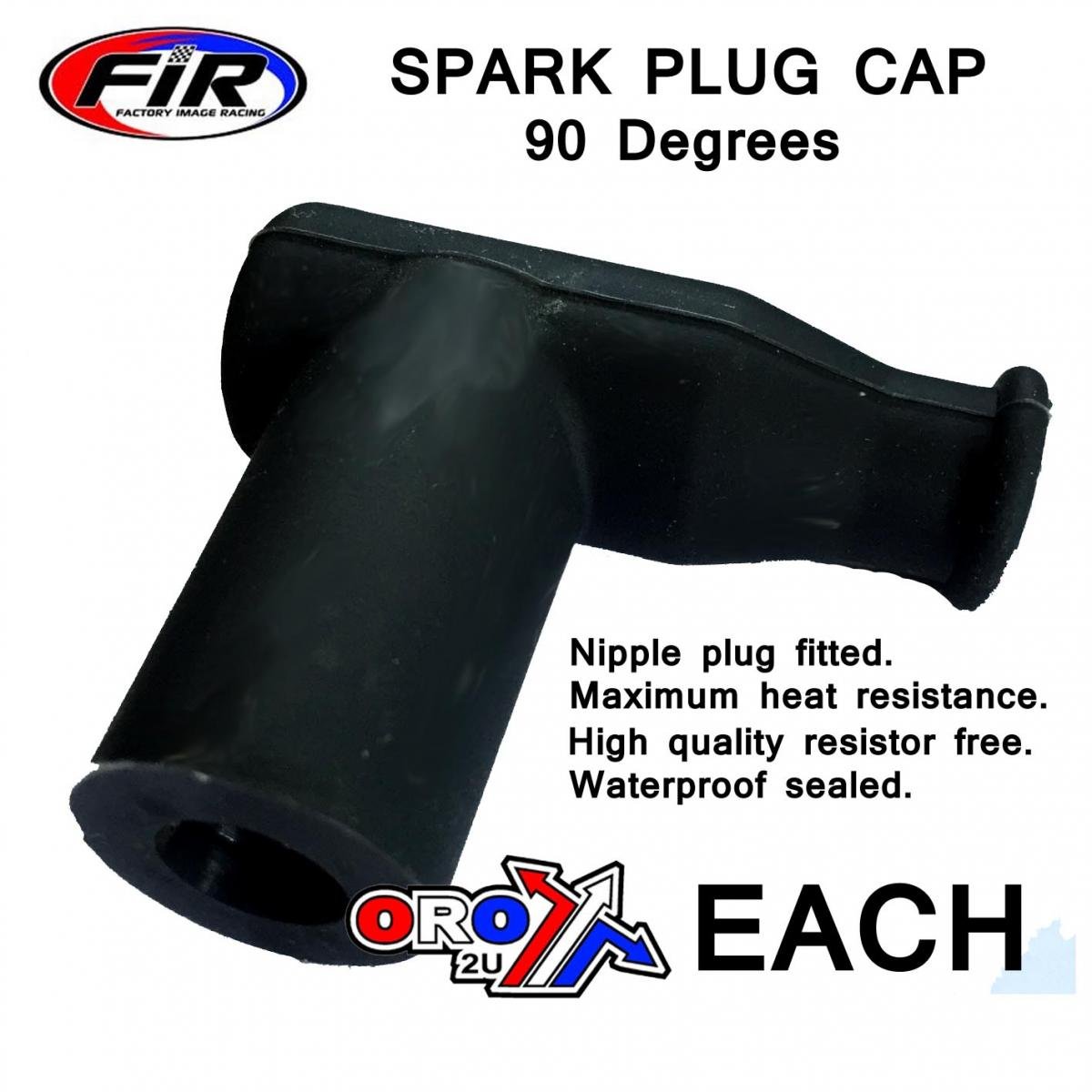 SPARK PLUG CAP RUBBER BLACK, 01-109-24