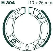 BRAKE SHOES HONDA CR80R XL80S XR80 XL100S XR100 NX125 XL125S EBC S304 H304