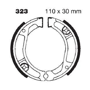 BRAKE SHOES HONDA XL250 XR250 EBC H323 VB140 S323