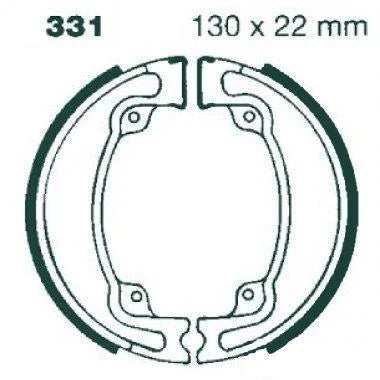 BRAKE SHOES HONDA CR125 CR250 CR480 CR500 EBC H331 S331