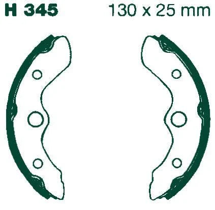 BRAKE SHOES SET HONDA TRX 200 250 300 EBC H345