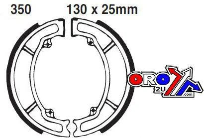 BRAKE SHOES HONDA ITALJET PIAGGIO EBC H350