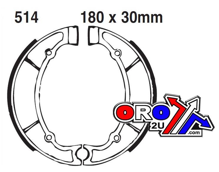 BRAKE SHOES YAMAHA RD 250 350 EBC Y514