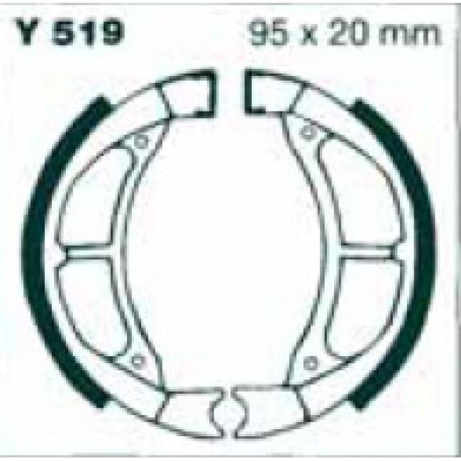 BRAKE SHOES SET Y519, VB226