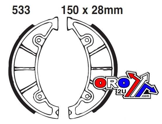 BRAKE SHOES Y533 DS156