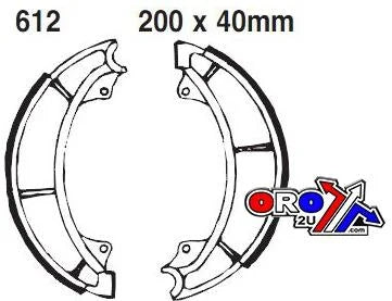 BRAKE SHOES KAWASAKI SUZUKI EBC S612