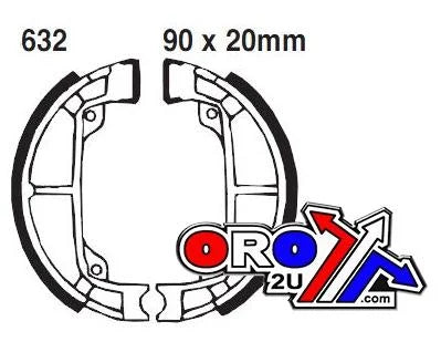 BRAKE SHOES SUZUKI 50 EBC S632