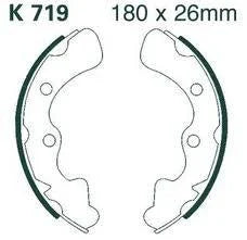 BRAKE SHOES KAWASAKI KAF 450 540 620 950 EBC K719