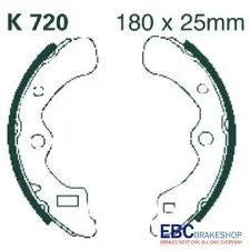 BRAKE SHOES KAWASAKI KAF 450 540 620 950 EBC K720