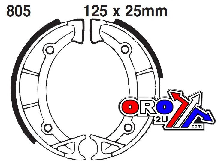 BRAKE SHOES APRILIA SCARABEO 50 EBC 805