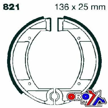 BRAKE SHOES GROOVED EBC 821G