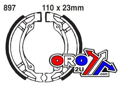 BRAKE SHOES PGO SUZUKI TGB EBC 897