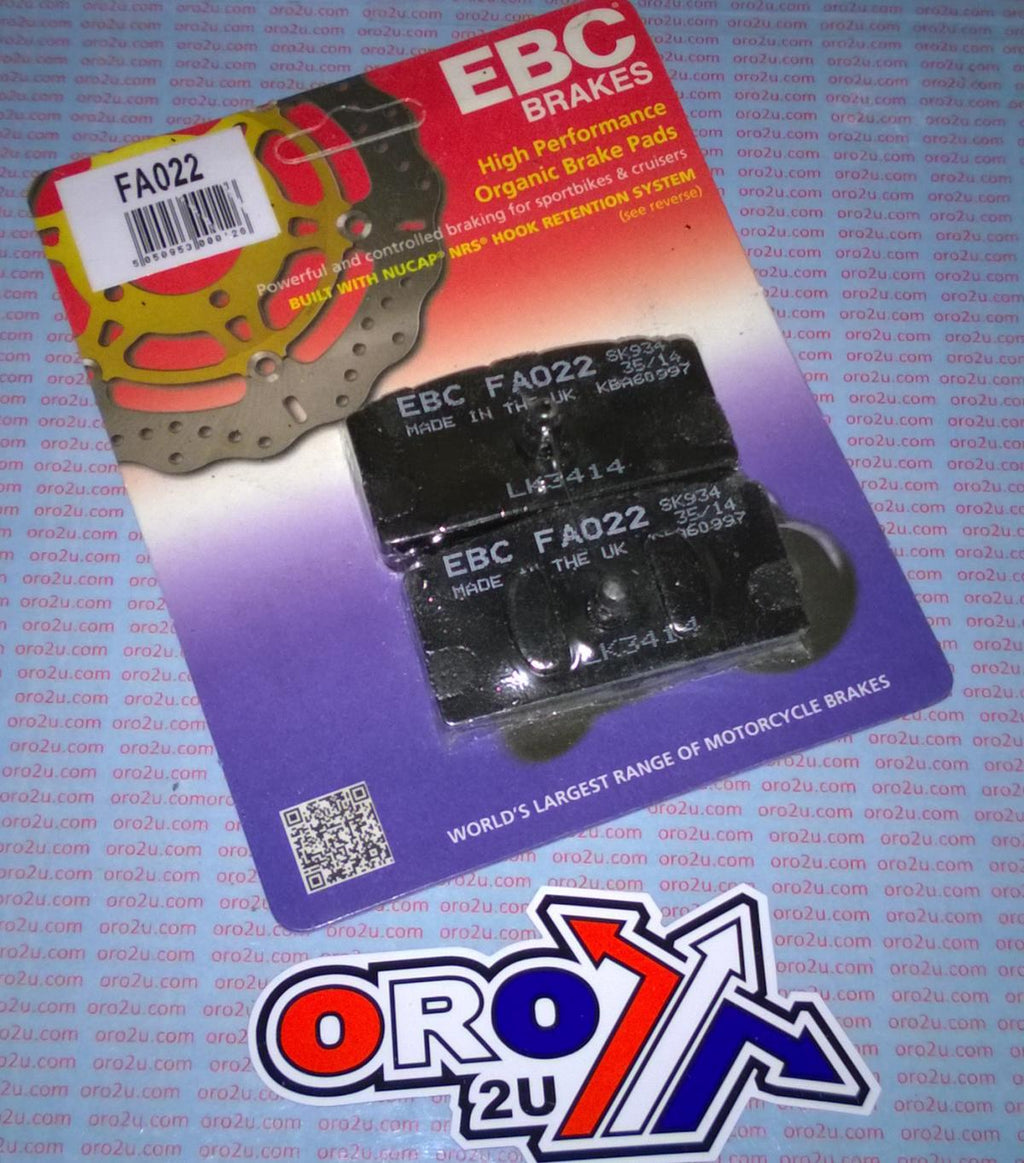 BRAKE PADS SEMI-METAL EBC FA022