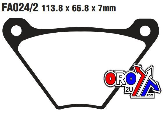 BRAKE PADS SEMI-METAL HARLEY DAVIDSON EBC FA024/2