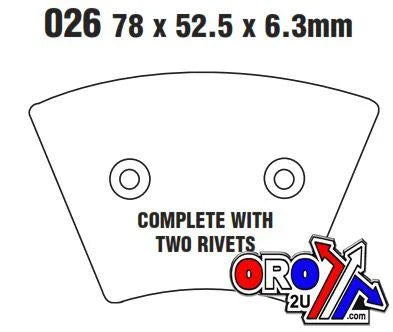 BRAKE PADS SEMI-METAL HARLEY DAVIDSON EBC FA026