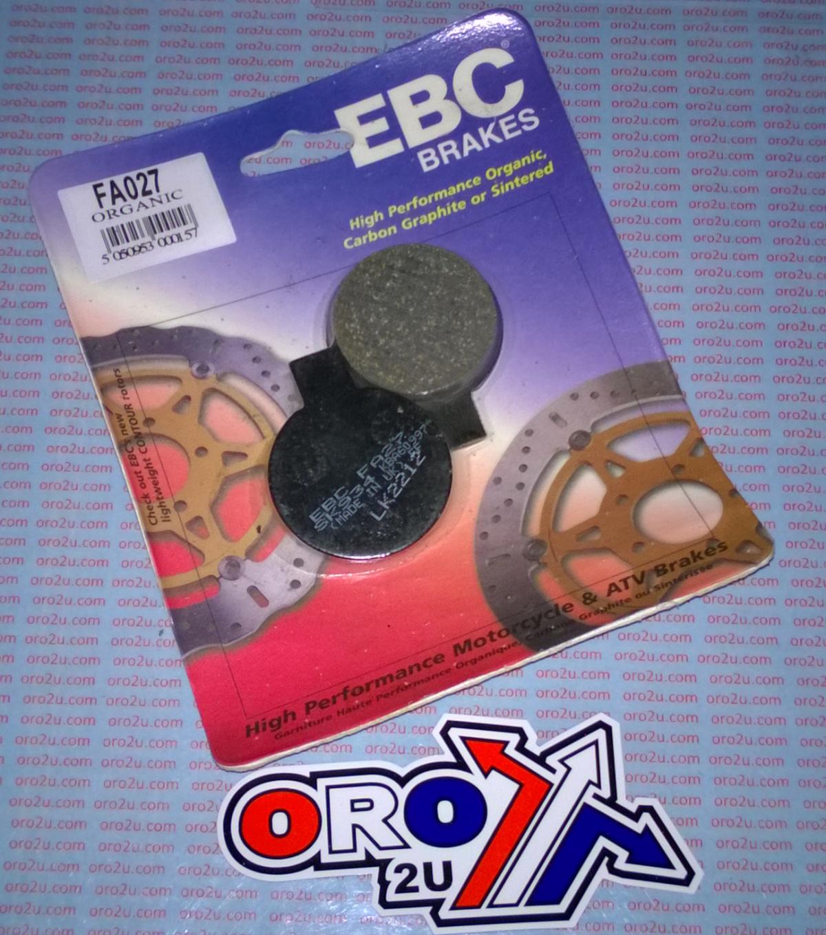 BRAKE PADS SEMI-METAL EBC FA027