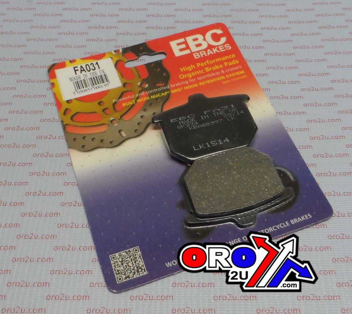 BRAKE PADS SEMI-METAL FA031