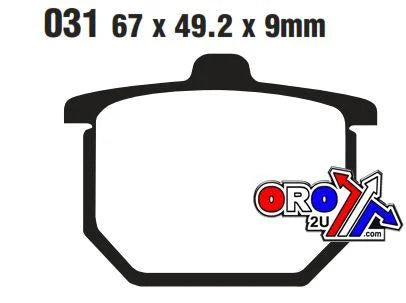 BRAKE PADS SEMI-METAL FA031