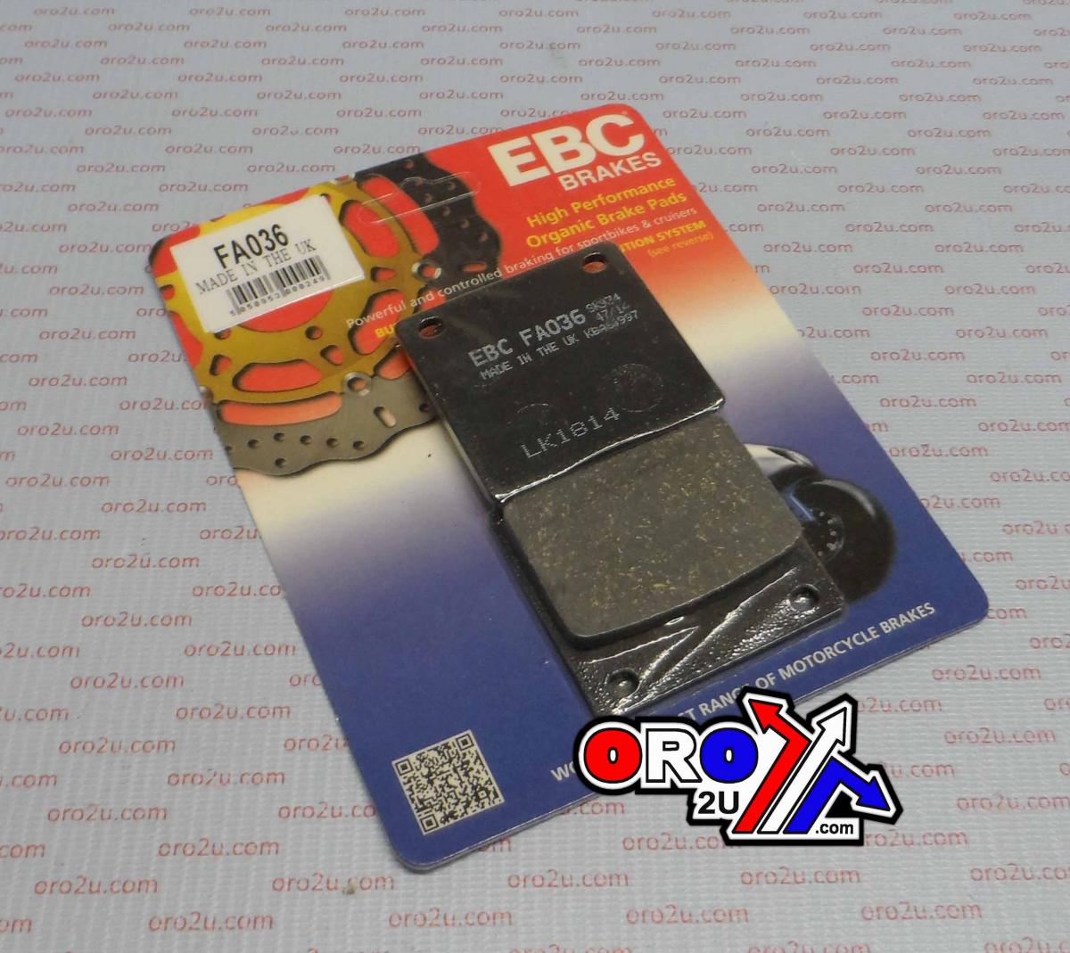 BRAKE PADS DISC VD306 FA036