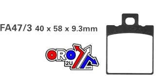 BRAKE PADS 9.3mm HONDA EBC FA047/3